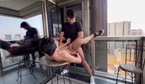 Getting Fucked on The Balcony