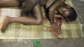 Local Uganda Teen Riding Dick in an Uncomplicated Building.. Zion 023