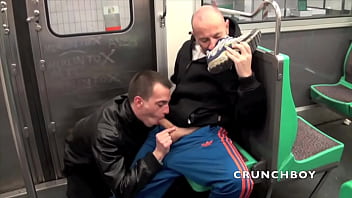 Sneaker sex domination in the public subway in paris