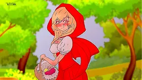 Little Red Riding Hood scolded a pervert who fucked a tree and let him know a woman's body !Hentai Cartoon Parody !