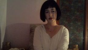 Stripping to topless, tits show and wearing sexy short wig 2