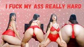I fuck my ass hard with a dildo