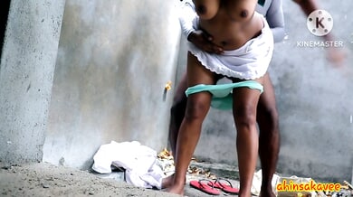 Passionate outdoor encounter between a Sri Lankan woman and her Indian lover