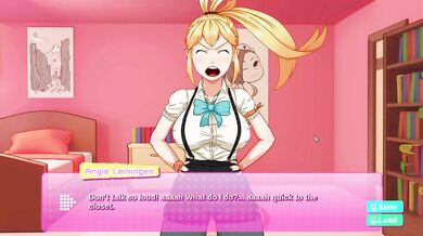 The cute anime cowgirl gets her first creampie during gameplay