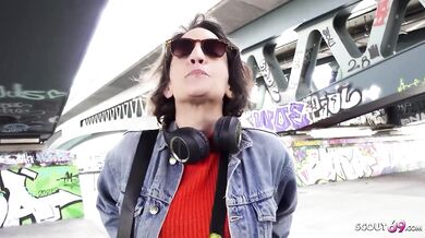 GERMAN SCOUT - Crazy Anal and Rimjob Casting Fuck with French Skinny Tattoo Model Lena Fire