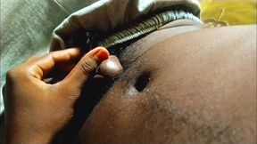 Hairy belly with cock.