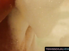 TranssexualVenus.com - Cute shemale Venus Lux shows off her sexy body in a hot solo masturbation
