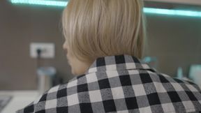 Horny Blonde MILF in Nylons Gets Pounded in Kitchen Chaos