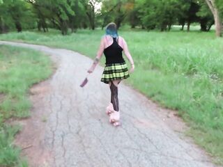 Amateur anal public roller skates