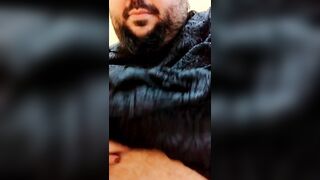 lush italian grizzly jizzing in a public rest room at work dark-hued sundress