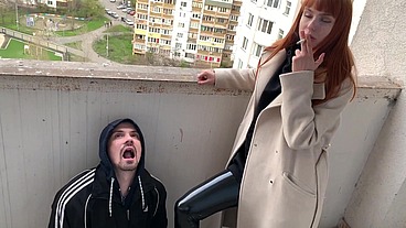 Goddess Kira - Human Ashtray Dirty Femdom Outdoor