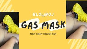 blowjob in gas mask and new yellow hazmat suit