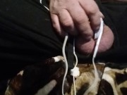My tiny spun penis in chastity cage an electric shock torture for hours