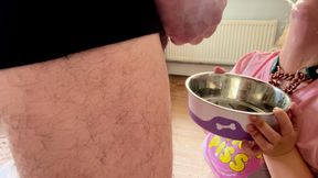 Princess gets his piss in her mouth and then gets piss enema