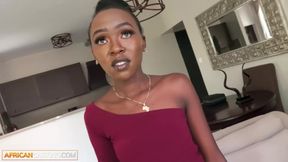 Ebony College Teen Sneaking Glances During Our Tutoring But Soon She Forgot About Her Lessons
