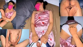 Cheating stepsister gives amateur wife a sloppy blowjob with homemade