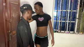 Classy Rich Ebony Housewife Pleased by Three Black Guys