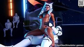 Rey and Ahsoka get gangbanged by Storm Troopers - 3d porn compilation