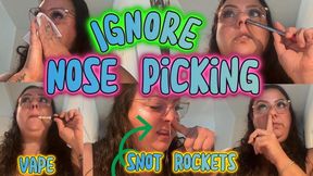 Goddess Secretary Snot & Smoke Ignore – Glasses, Nose Play, Vape Clouds, Snot Rockets on Keyboard