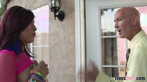 ”Amazingly titty redhead TS banged quickly in guesthouse”