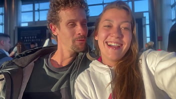 Damiana, brasileira safada pela Europa - Lavando carro sem calcinha EP1