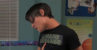 Classroom sex for a couple of super skinny twink lovers