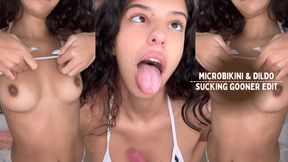 Microbikini Dildo Sucking Gooner Edit JOI Feat Aria Nicole 1080p