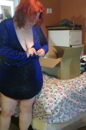Trying on new dresses that came in mail to make videos with for you! Part 1
