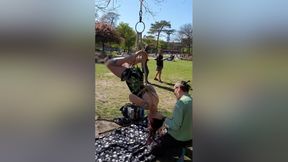 Verified Amateurs In Public Park Shibari: Girl Suspended From Tree Doing A Full Rotation!