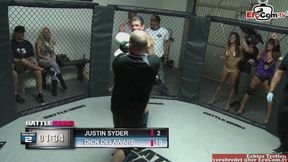Skinny turkish girl with small tits and dark hair fucks in the boxing ring