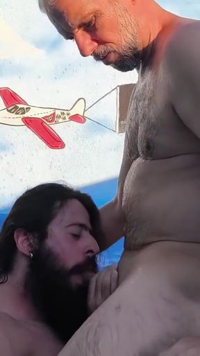 I caught it in the act myFather making out with his friend in the pool   Clip 1