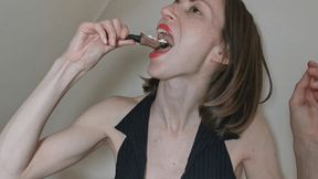 Giantess human snack