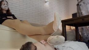 Smell Amazing Feet Of Stella In Light Pink Half Ballet Shoes - Full