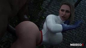 Power Girl Face Fucked & Railed from Behind