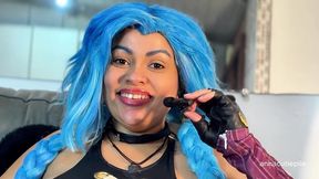 jinx cosplay eating fetish – belly sounds, burps and vore fantasy