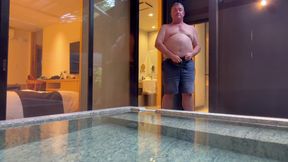 Stripping Down and Getting in the Hot Tub.