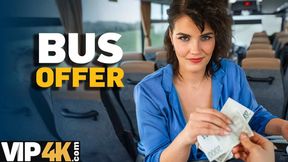 Huge-titted European MILF fucked in public bus
