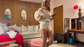 Sweet Caroline Jumping on the New Rug Man