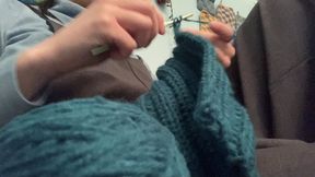Aurora Crochets With Her Hands