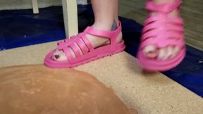 Ling Stuck in Sticky Pink Sandals