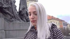 ”Delicious blonde gets invited to private photo shoot”