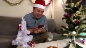 A Japanese girl dressed as Mrs. Claus needs a hot Santa Claus to fuck.