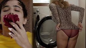 Pervy stepson gets his own filthy stepmom in bed with him