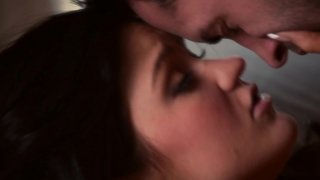 Cavalier and his adorable mistress make love in cozy bedroom