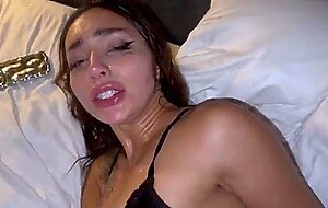 Sisi rose opens wide for spit & cum & rough hardcore anal- homemade hotel sex