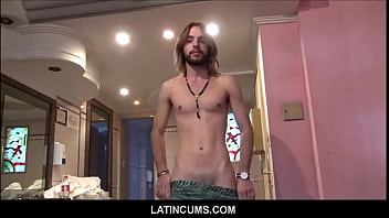 LatinCums.com - Long Haired Blonde Rock Star Latino Boy Fucked For Cash POV