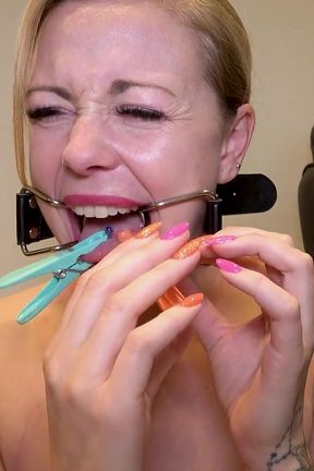 Drool Slut: Soaked in Spit with Gags and Pegs