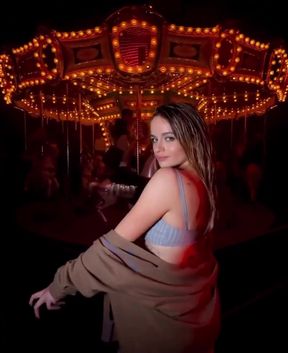 Joey's belly and cleavage on display in this hot video!