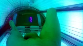 Justa9er Toying Around In Tanning Couch with My Yam-sized Milky Lollipop
