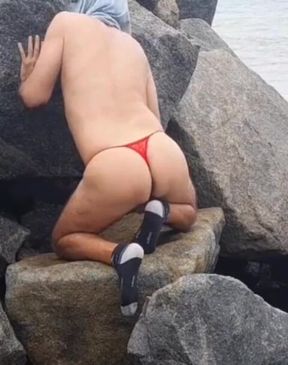 Ladysilva in Panties in Outdoor - What a Naughty Slut